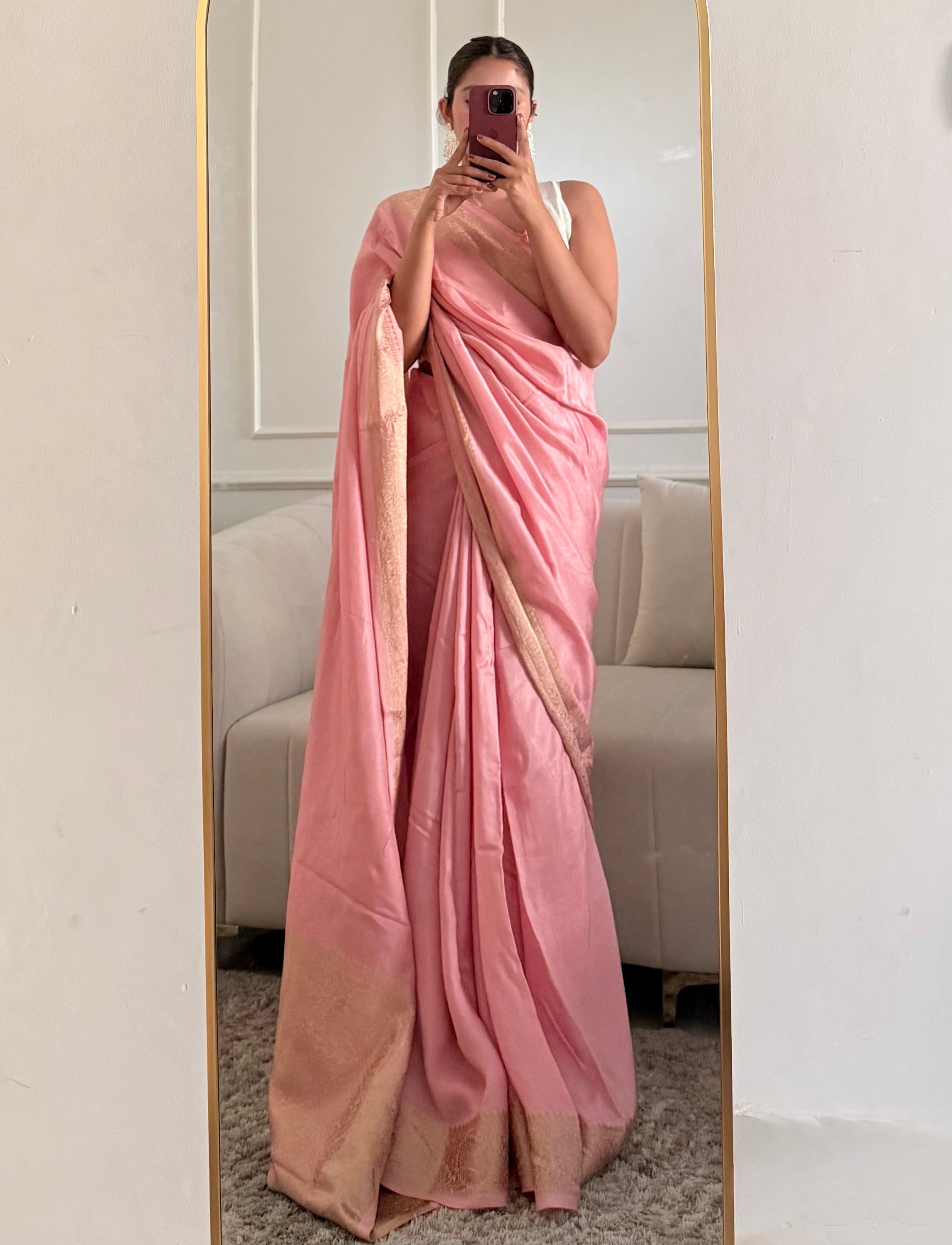 Plain Dola Silk Saree