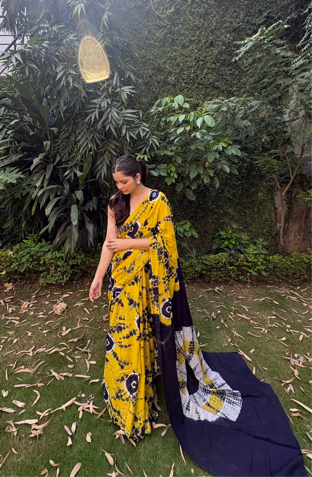 Bagru handblock printed pure cotton Mulmul Saree with blouse piece