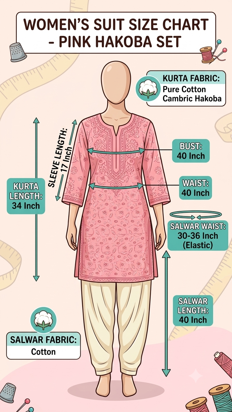 Blush Bloom Cambric Hakoba Suit Set
