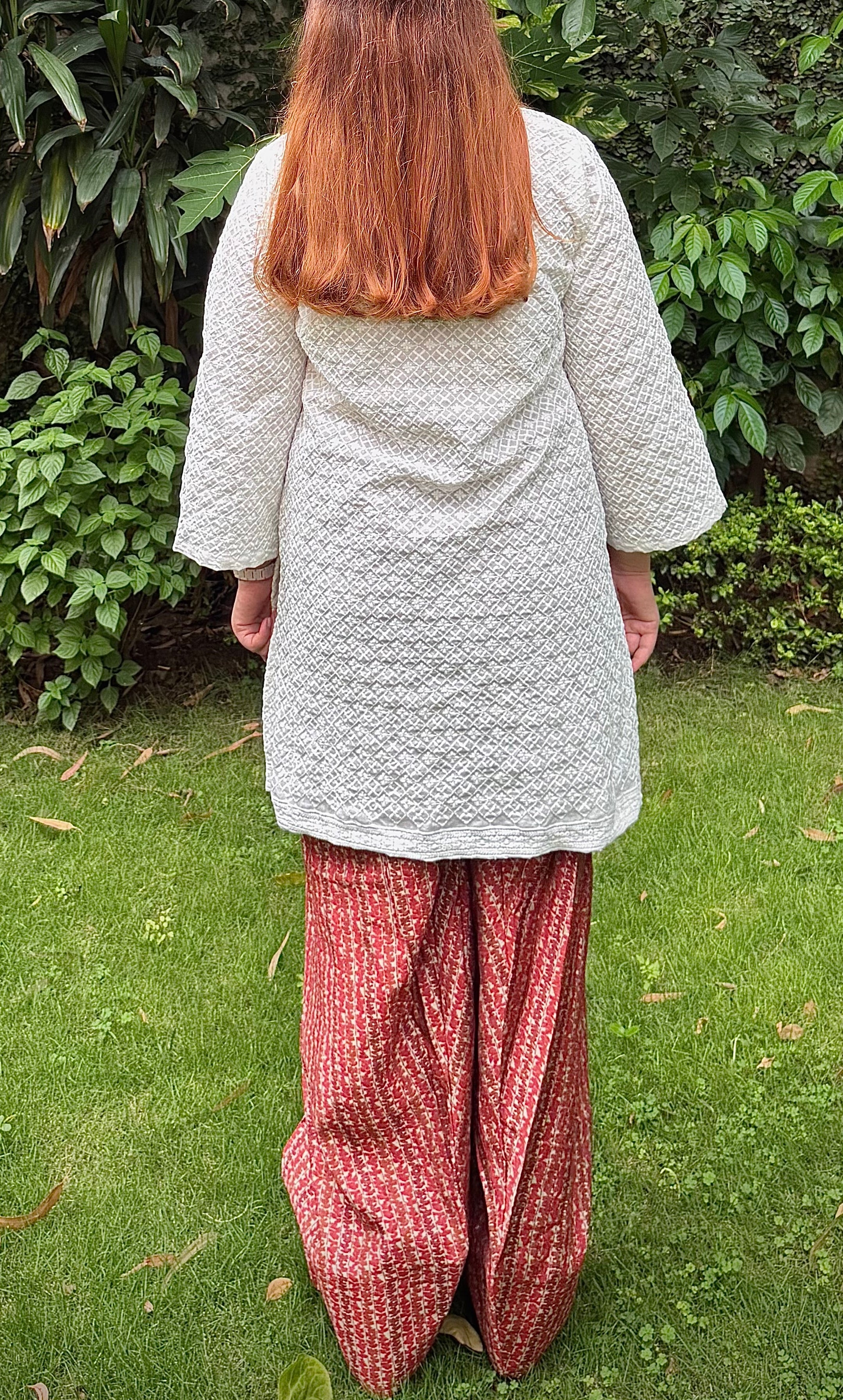 Noor Ivory Textured Farshi Salwar Set
