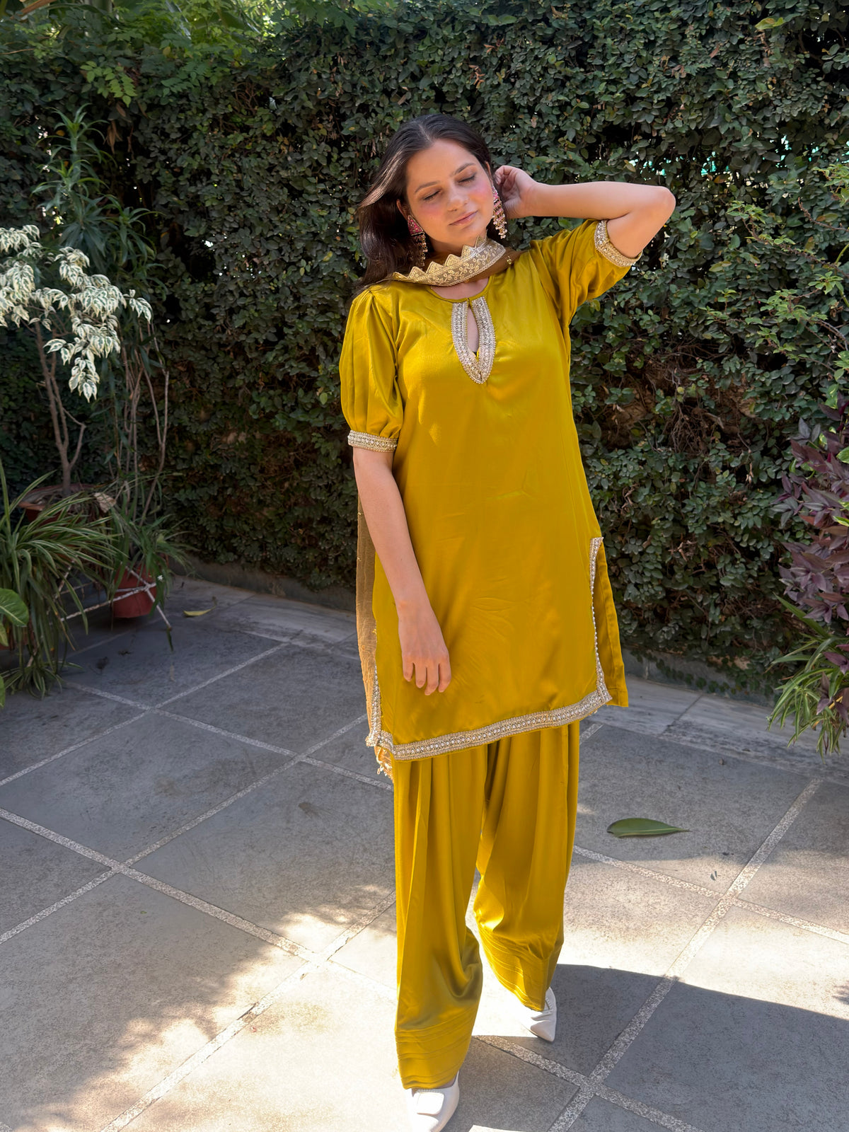 Amber Modal Satin Farshi Salwar Suit Set