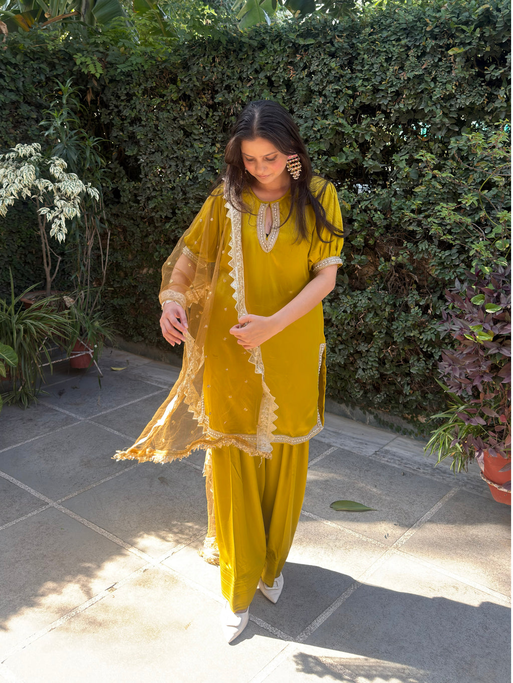 Amber Modal Satin Farshi Salwar Suit Set