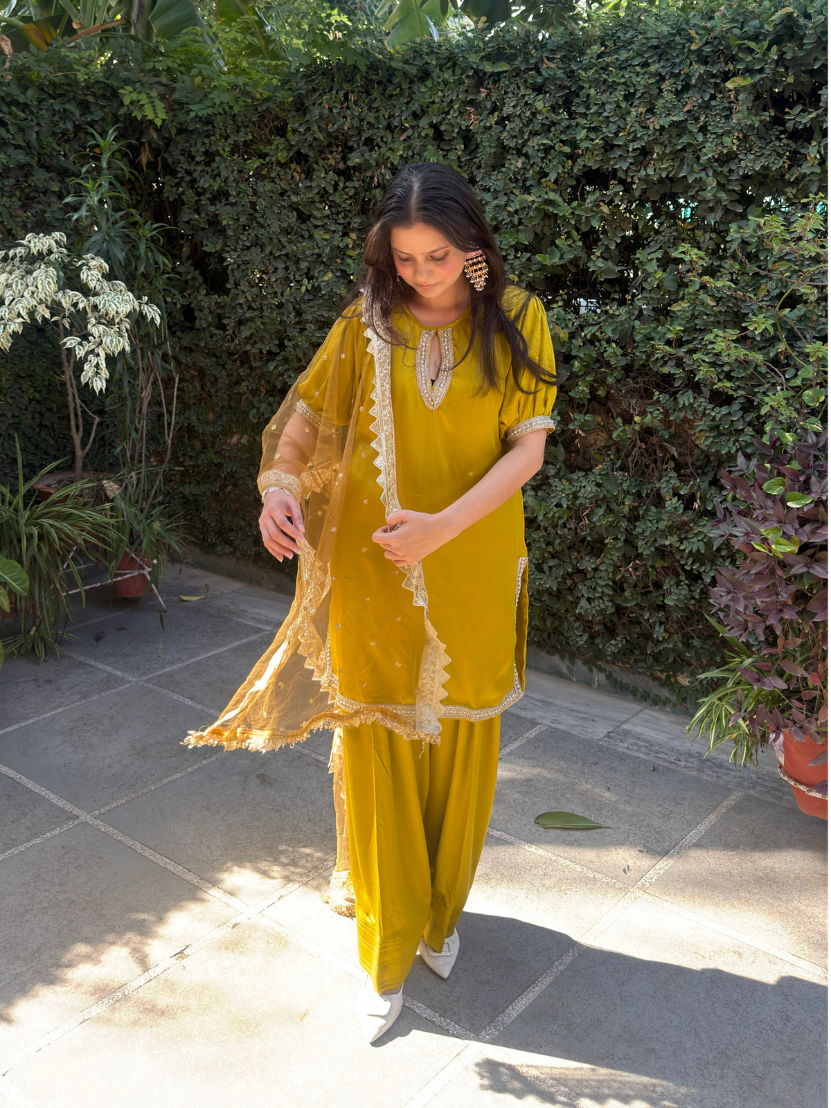 Amber Modal Satin Farshi Salwar Suit Set