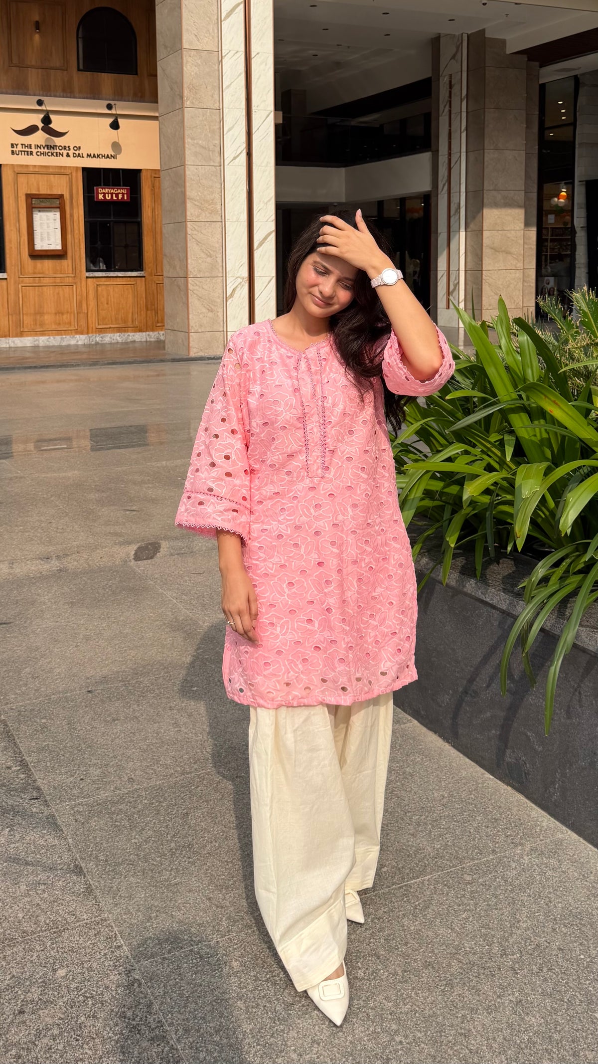 Blush Bloom Cambric Hakoba Suit Set