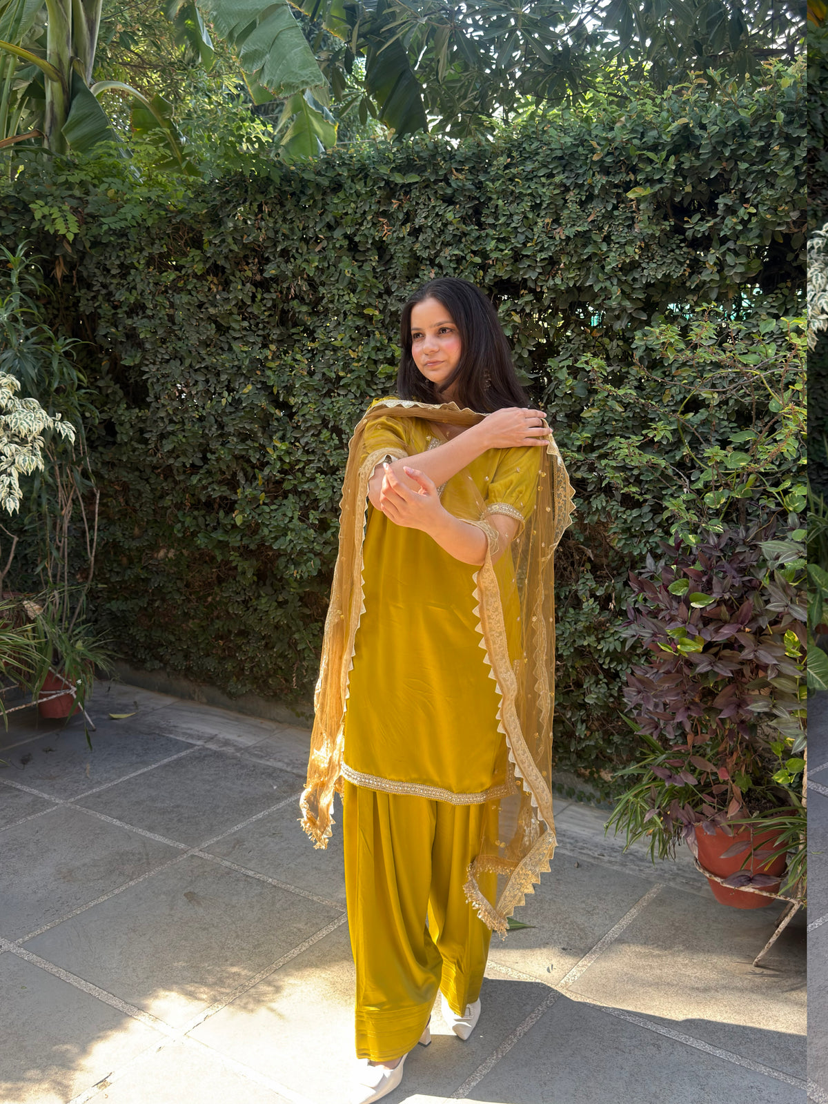 Amber Modal Satin Farshi Salwar Suit Set