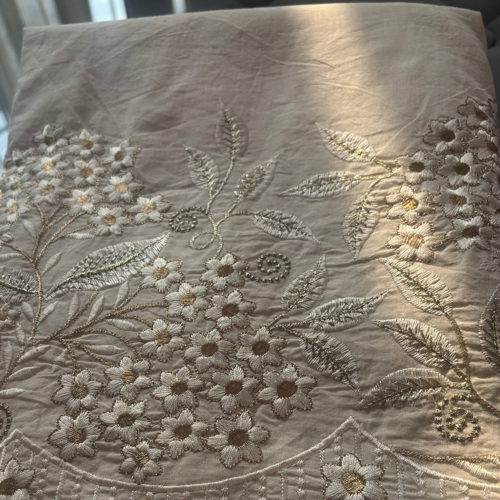 white kora cotton saree 2